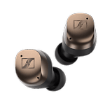Les écouteurs Sennheiser Momentum True Wireless 4 sur un fond transparent